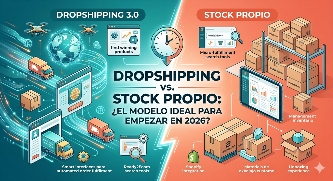 Dropshipping vs. Stock Propio: ¿Cuál es el modelo ideal para empezar en 2026?
